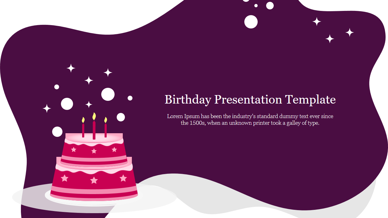 Free - Attractive Birthday Presentation Template Slide